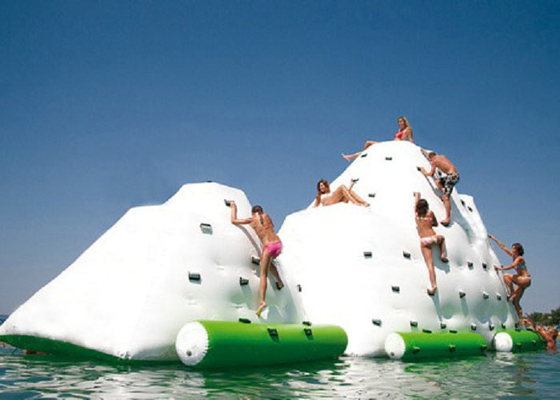 Logo Printed Inflatable Water Toys Fixed Strong Hooks Convenient For Climbing