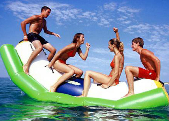 PVC Tarpaulin Inflatable Water Toys Seesaw Pool Float For Amusement Park
