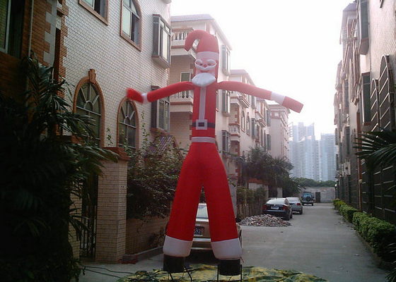 2m - 6m Height Blow Up Waving Man , Advertising Air Dancers Santa Claus Shaped