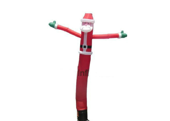 2m - 6m Height Blow Up Waving Man , Advertising Air Dancers Santa Claus Shaped