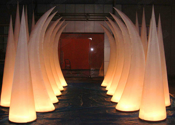Horns Shaped Light Up Inflatables Double Line Stitched For Stage Performance