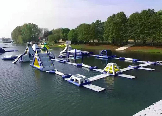 Exciting Sports Floating Water Park , Inflatable Aqua Park PVC Tarpaulin Materials