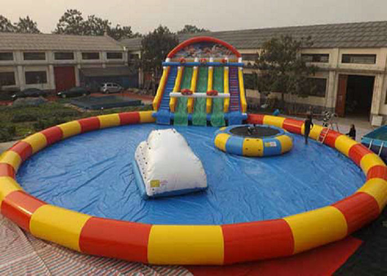 Logo Printing Inflatable Water Playground Puncture Resistant Non Stimulative To Skin