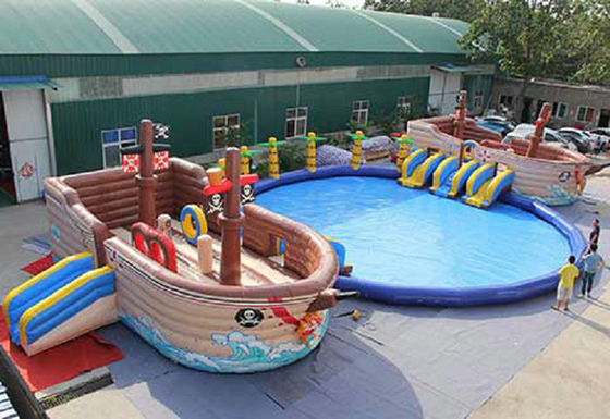 Logo Printing Inflatable Water Playground Puncture Resistant Non Stimulative To Skin