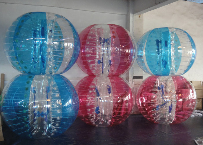 Colorful Inflatable Bubble Ball Zorbing Soccer Bumper Ball For Outdoor Play