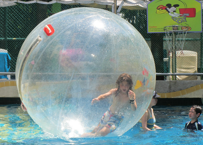 Transparent PVC TPU Walking On Water Bubble Ball Logo Printing Custom Size