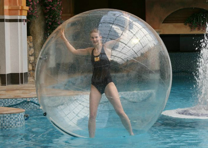 Clear TPU Inflatable Bubble Ball 1.8m - 3.0.M Diameter For Water Walking