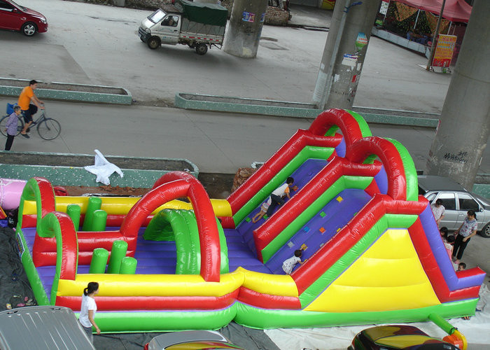 Colorful Printed Inflatable Amusement Park OEM Customized EN71 CE Approved