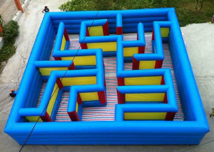 Blue Color Inflatable Sports Toys Made From High Tensile Strength PVC Tarpaulin