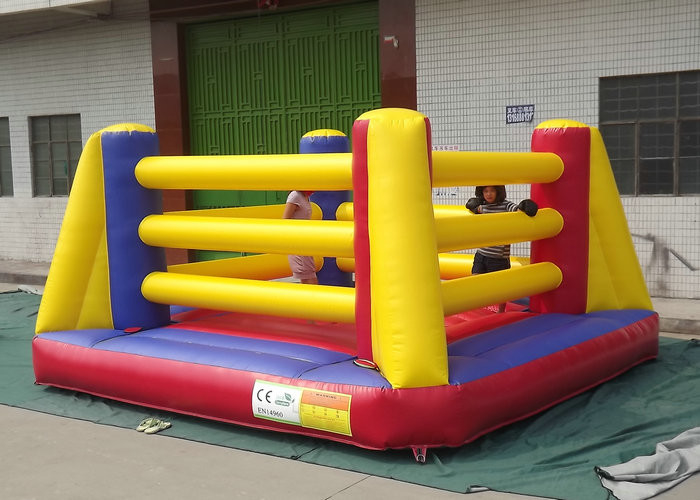 Outdoor Interactive Inflatable Sports Toys Bouncy Wrestling Ring 4mx4m 5mx5m Sizes