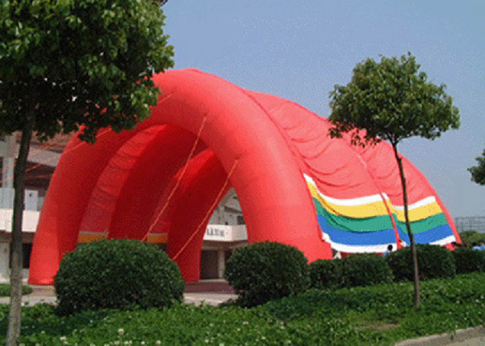 Red Color Outdoor Inflatable Tent PVC Coated Nylon For Business Advertise