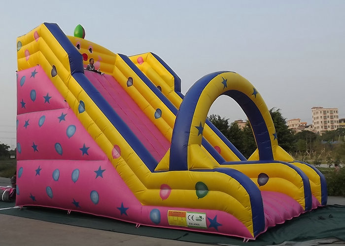 Customized Inflatable Outdoor Toys Long Slide Type For Kids Entertainment