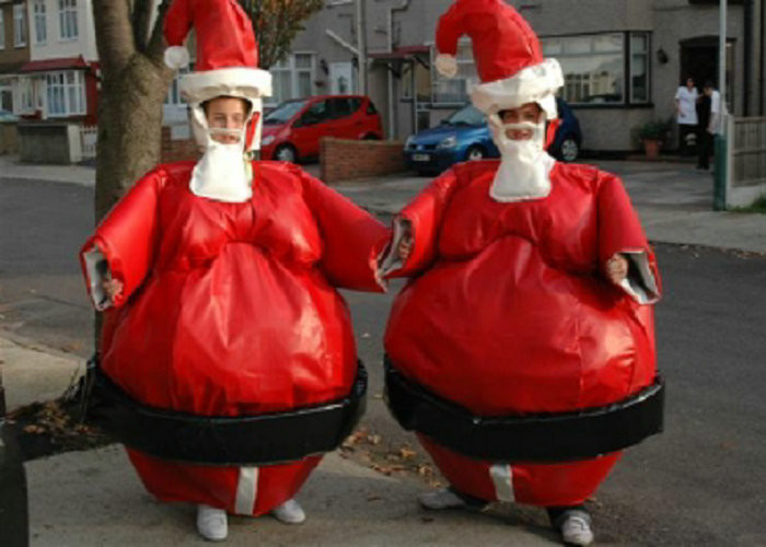 Christmas Santa Sumo Suits , Blow Up Sumo Suit For Kids / Adults Xmas Play