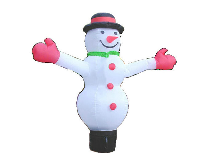 Snowman Appearance Inflatable Holiday Decorations Customized Size For Promotion